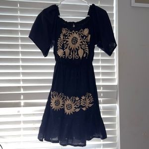 Never used! Brand new! Off the shoulder blue short dress custom made size (M\L)